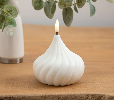 ENJOY LED lys snoet 10x10 cm med timerfunktion hvid