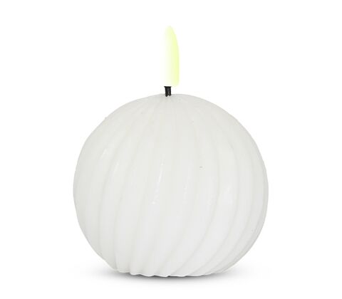 ENJOY LED snoet kugle Ø8x7 cm med timerfunktion hvid