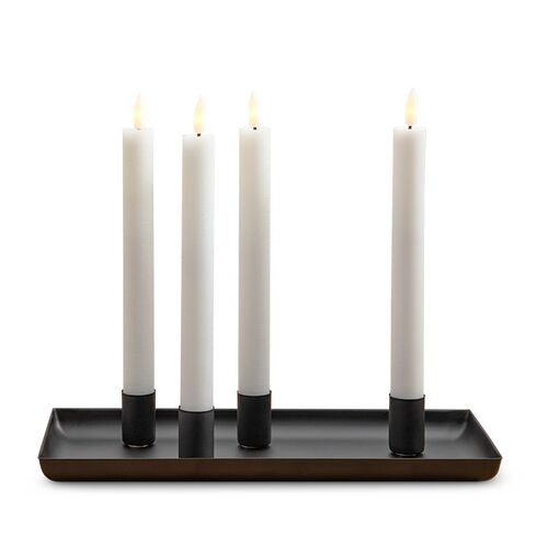 Enjoy Dekorfad med 4 magnetholdere sort 29x14 cm