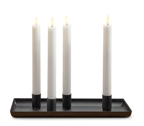 Enjoy Dekorfad med 4 magnetholdere sort 29x14 cm