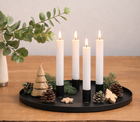 Enjoy lysfad inkl. 4 magnetholdere sort Ø 30 cm