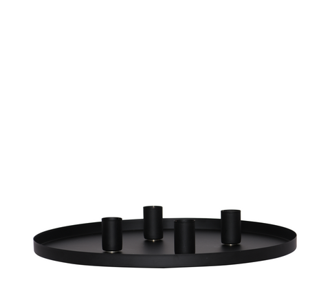 Enjoy lysfad inkl. 4 magnetholdere sort Ø 30 cm