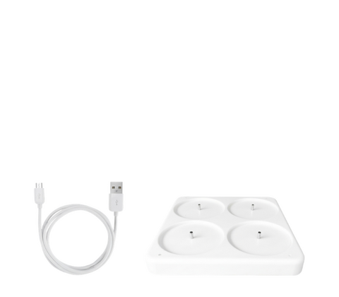 Enjoy LED bloklys genopladelig hvid Ø 7,5 cm 4 stk.
