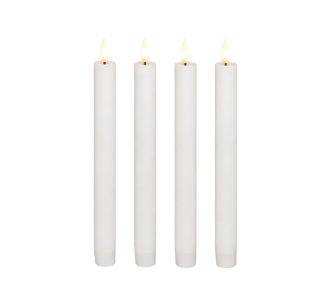 Enjoy LED stagelys genopladelig hvid H 22 cm 4 stk.