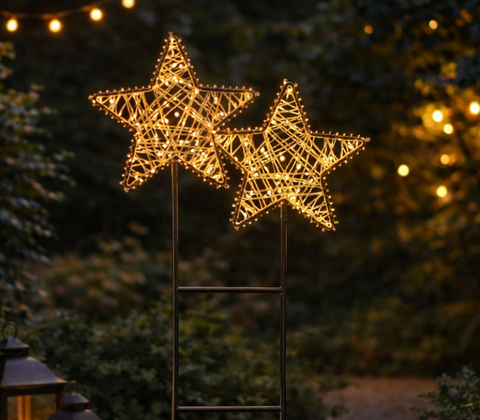 Enjoy LED udendørs stjerner på spyd H 63 cm