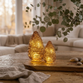Enjoy LED glas kogle brun H 15 cm