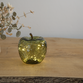 Enjoy LED glas æble grøn H 17 cm