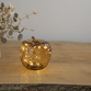 Enjoy LED glas æble gylden H 17 cm