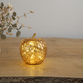 Enjoy LED glas æble guld H 17 cm