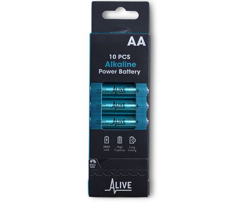 AA-batterier 10 stk. 1,5 V