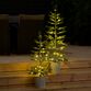Juletræ i potte med 70 LED lys H 120 cm