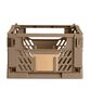Stabelbar foldekasse valnød 33x24,5x15 cm