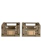 Stabelbar foldekasse valnød 25x16,5x10 cm 2 stk.