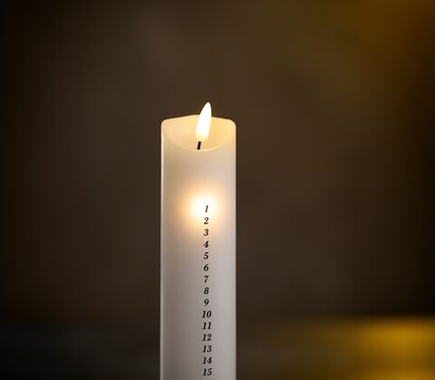 LED kalenderlys H 28 cm