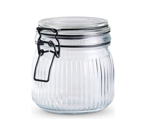 Opbevaringsglas med låg 0,5 liter