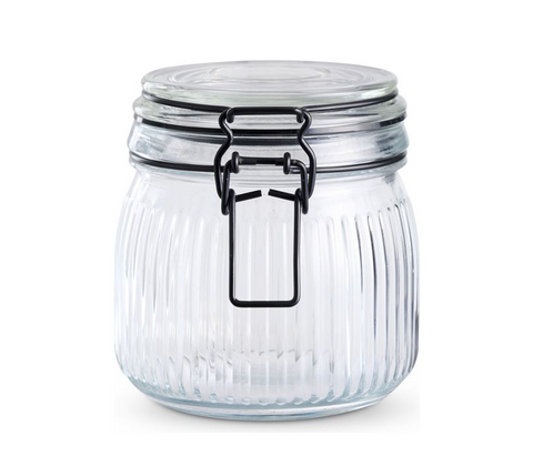 Opbevaringsglas med låg 0,5 liter