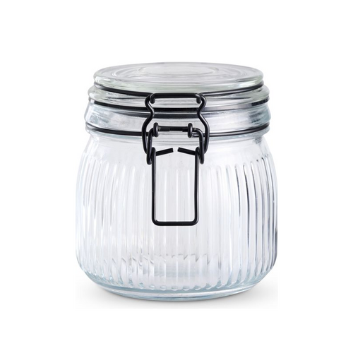 Opbevaringsglas med låg 0,5 liter