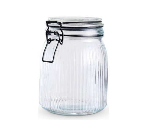 Opbevaringsglas med låg 0,9 liter