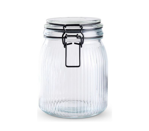 Opbevaringsglas med låg 0,9 liter