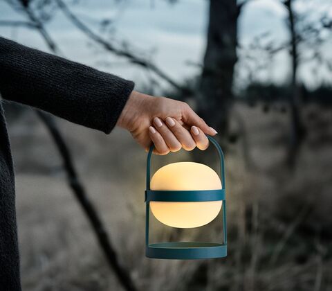 Rosendahl Soft Spot Solar Circular lanterne H 18,5 cm forest green