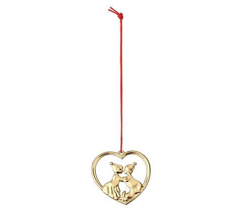 Rosendahl Karen Blixen Jul kyssenissser forgyldt H6,5 cm