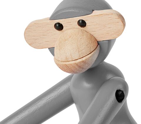 Kay Bojesen mini abe vintage grå 9,5 cm