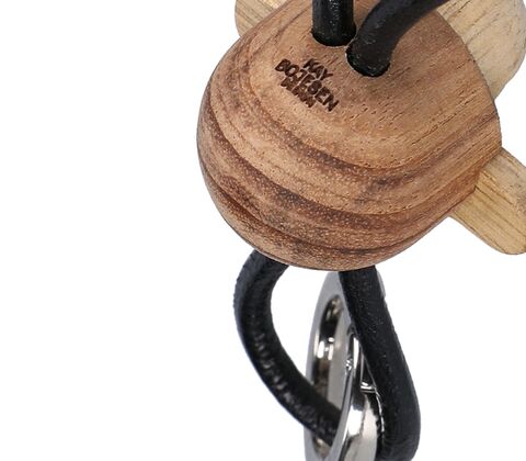 Kay Bojesen Abe nøglering sølv/sort 3 cm