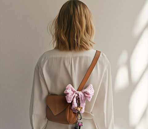 Kay Bojesen Abe nøglering sølv/sort 3 cm