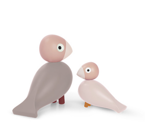 Kay Bojesen Liv & Lykke fugle rosa 2 stk.