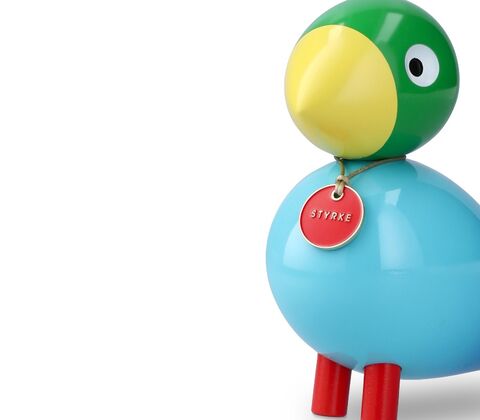 Kay Bojesen Story Bird Styrke Birds fugl blå bøgetræ H 15,5 cm