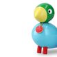 Kay Bojesen Story Bird Styrke Birds fugl blå bøgetræ H 15,5 cm