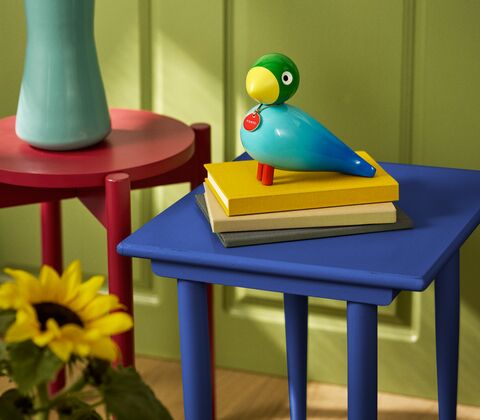 Kay Bojesen Story Bird Styrke Birds fugl blå bøgetræ H 15,5 cm