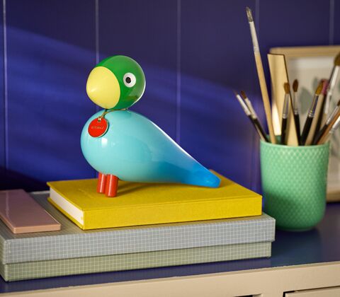 Kay Bojesen Story Bird Styrke Birds fugl blå bøgetræ H 15,5 cm