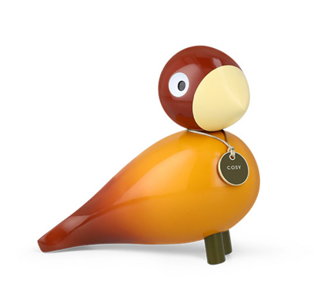 Kay Bojesen Story Birds Hygge sangfugl orange H15,5 cm