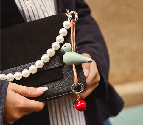 Kay Bojesen Fugle nøglering grøn 4,5 cm