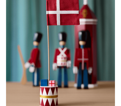 Kay Bojesen bordflag rød H 30 cm