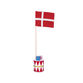 Kay Bojesen bordflag rød H 30 cm