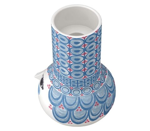 Bjørn Wiinblad Olga lysestage lys blå H14 cm