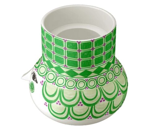 Bjørn Wiinblad Olga bloklysestage H12 cm grøn