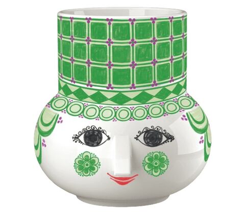 Bjørn Wiinblad Olga bloklysestage H12 cm grøn