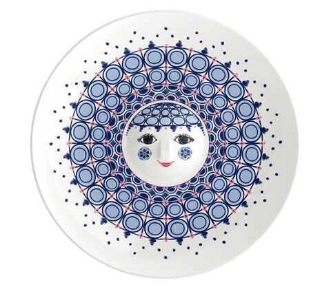 Bjrøn Wiinblad Olga fad blå Ø33 cm