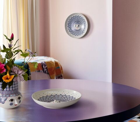 Bjrøn Wiinblad Olga fad blå Ø33 cm