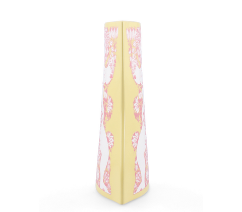 Bjørn Wiinblad Nina vase gul H22 cm