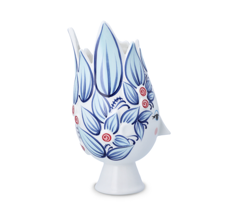 Bjørn Wiinblad Titania vase blå H25 cm