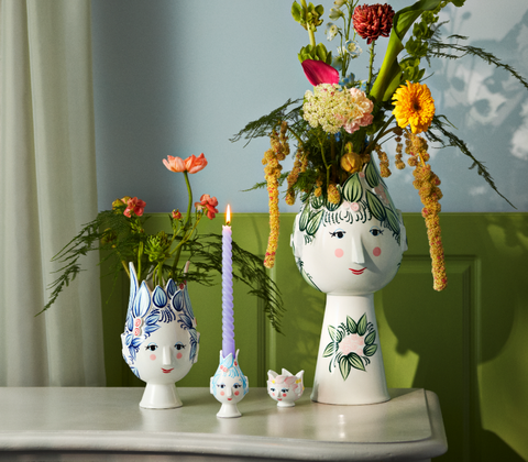 Bjørn Wiinblad Titania fyrfadsstage pink Ø6.5 cm