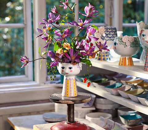 Bjørn Wiinblad Eva vase lavendel 15 cm