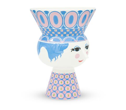 Bjørn Wiinblad Carmen vase blå 20 cm 