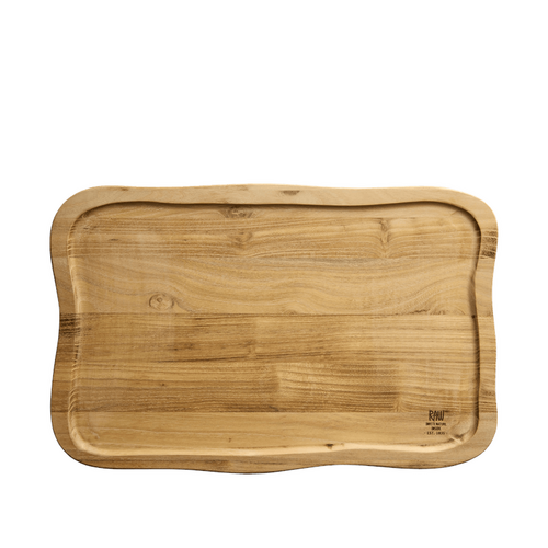 Aida RAW teaktræ skærebræt med saftrille 40x26 cm