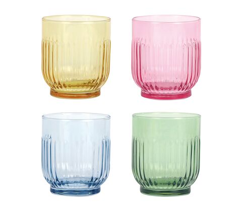 Aida Mosaic glas multifarvet 4 stk. 33 cl