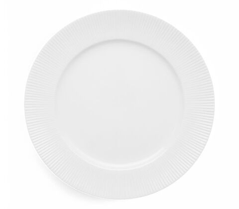 Aida Groovy tallerken hvid 1 stk. 27,5 cm
